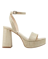 Marc Fisher Women's Sadel Block Heel Ankle Strap Dress Sandals