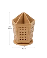 Mind Reader Lattice Collection, 5-Section Pen Accessory Carousel, Desktop Organizer, Office, Rayon from Bamboo