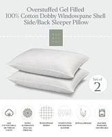 Ella Jayne 100% Cotton Dobby-Box Shell Firm Density Side/Back Sleeper Down Alternative -Pack Pillow