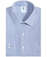 B by Brooks Brothers Men's Regular Fit Non-Iron Bengal Stripe Dress Shirt