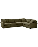 Wrenley 137" 5-Pc. Fabric L-Shape Modular Sectional Sofa, Created for Macy's