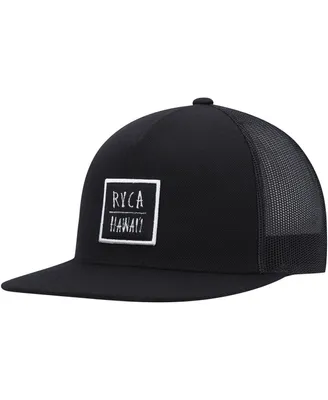 Men's Rvca Black Horton Teeth Trucker Snapback Hat