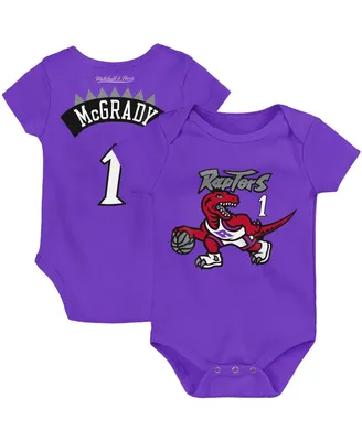 Infant Boys and Girls Mitchell & Ness Tracy McGrady Purple Toronto Raptors Hardwood Classics Name Number Bodysuit