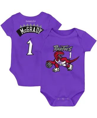 Infant Boys and Girls Mitchell & Ness Tracy McGrady Purple Toronto Raptors Hardwood Classics Name and Number Bodysuit