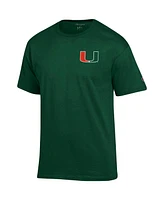 Men's Champion Green Miami Hurricanes Stack 2-Hit T-shirt