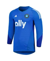 Men's adidas Blue Charlotte Fc 2023 Goalkeeper Long Sleeve Replica Jersey