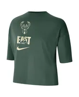 Women's Nike Hunter Green Milwaukee Bucks Essential Boxy T-shirt