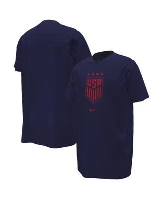 Big Boys and Girls Nike Navy Uswnt Crest T-shirt