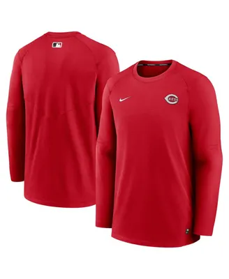 Men's Nike Red Cincinnati Reds Authentic Collection Logo Performance Long Sleeve T-shirt
