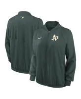 Women's Nike Green Oakland Athletics Authentic Collection Team Raglan Performance Full-Zip Jacket