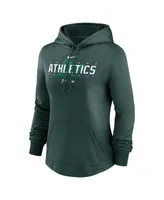 Women's Nike Green Oakland Athletics Authentic Collection Pregame Performance Pullover Hoodie