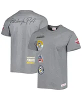 Men's Mitchell & Ness Heather Gray Pittsburgh Penguins City Collection T-shirt
