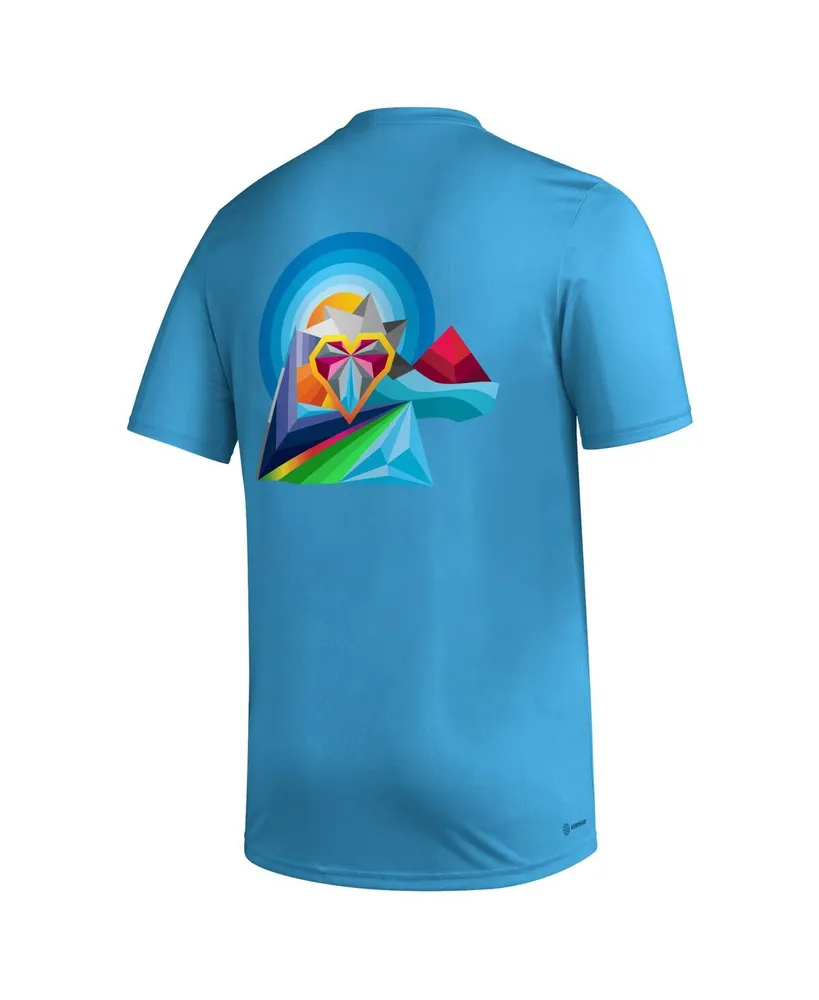 Men's adidas Sky Blue Colorado Rapids Team Jersey Hook Aeroready T-shirt