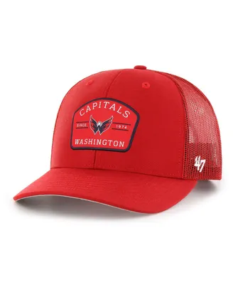 Men's '47 Brand Red Washington Capitals Primer Snapback Trucker Hat