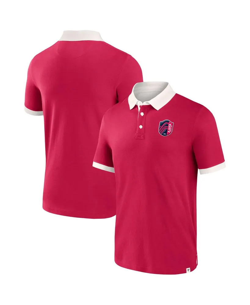 Men's Fanatics Red St. Louis City Sc Second Period Polo Shirt