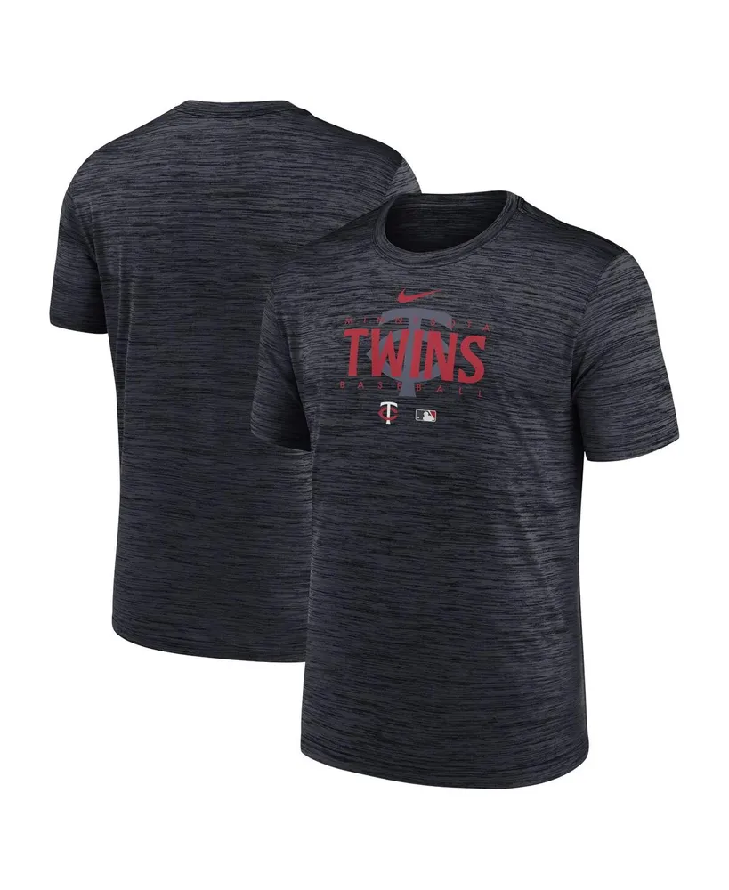 Men's Nike Minnesota Twins Charcoal Authentic Collection Velocity Performance Practice T-shirt