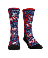 Men's and Women's Rock 'Em Socks Columbus Blue Jackets Allover Logo Paint Crew