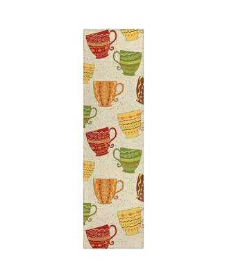 D Style Vertes Kitchen VRT15 2'3" x 7'6" Runner Area Rug