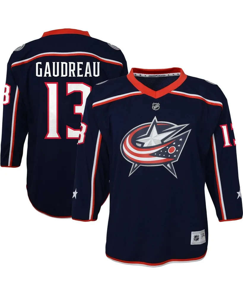 Big Boys and Girls Johnny Gaudreau Navy Columbus Blue Jackets Replica Player Jersey