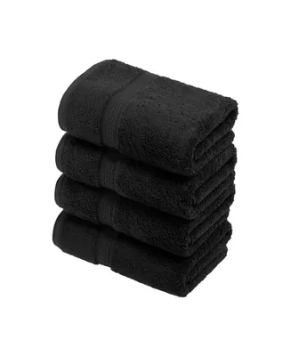 Superior Highly Absorbent 4 Piece Egyptian Cotton Ultra Plush Solid Hand Towel Set