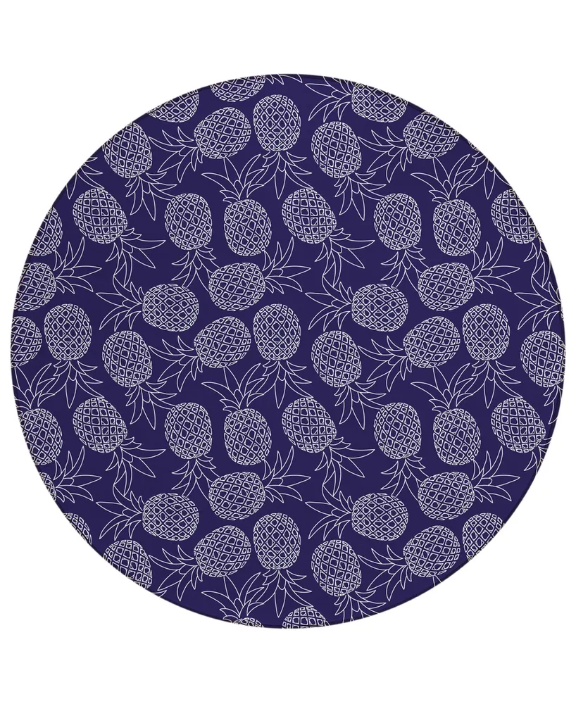 D Style Vertes Kitchen VRT6 8' x 8' Round Area Rug