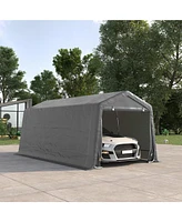 Outsunny 20' x 10' Carport Portable Garage, Heavy Duty Storage Tent, Patio Storage Shelter w/ Anti