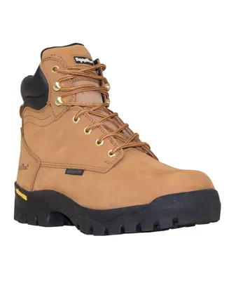 RefrigiWear Men's Ice Logger Warm Insulated Waterproof Tan Leather Work Boots