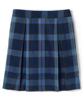Lands' End Little Girls School Uniform Plaid Pleated Skort Top of Knee