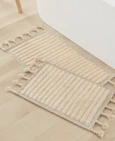 Lucky Brand Overtufted Cotton Fringe Bath Rugs