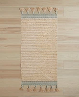 Lucky Brand Overtufted Cotton Fringe Bath Runner Rug, 20" x 68"