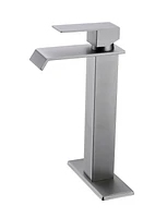 Waterfall Spout Bathroom Faucet, Single Handle Bathroom Vanity Sink Faucet