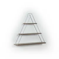 Streamdale Furniture Moset Floating Wall Decor Wall Mounted Rustic Decorative Hanging Metal Bracket Triangle Shelf