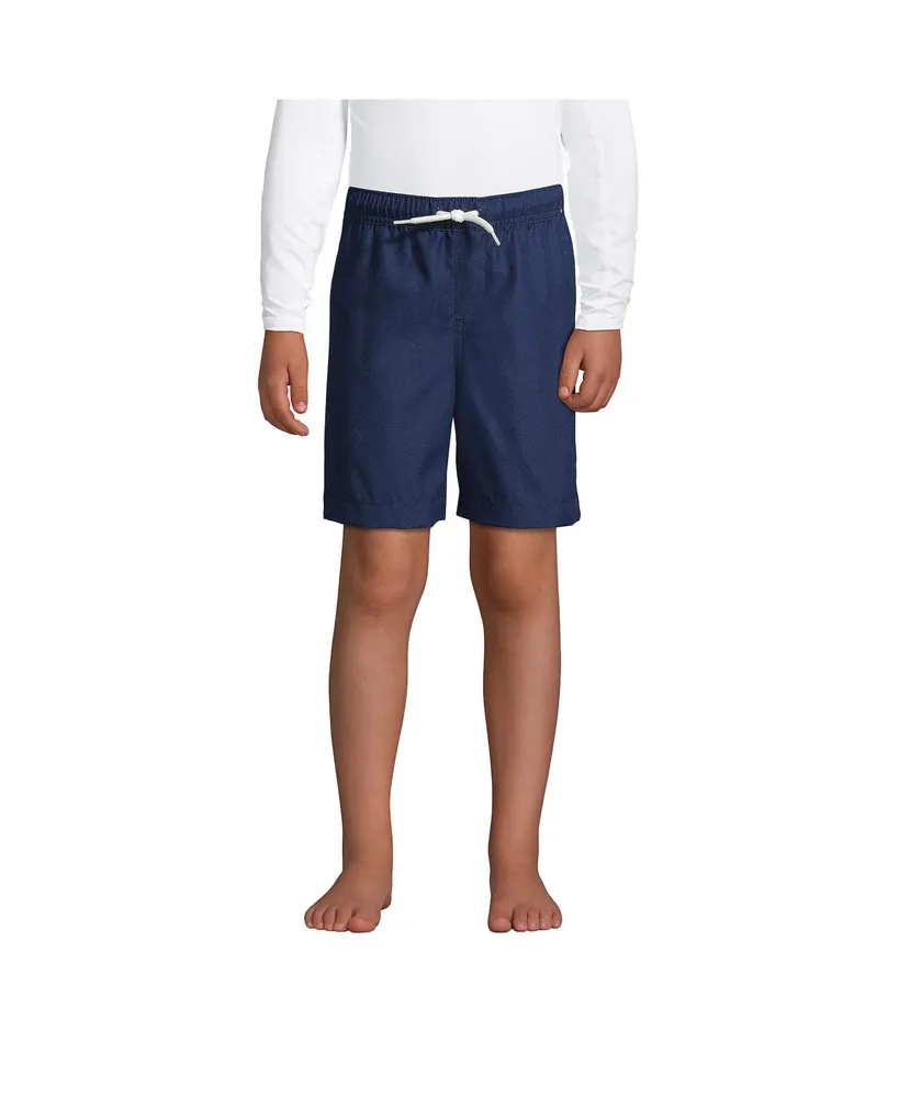 Lands' End Big Boys Husky Solid Swim Trunks