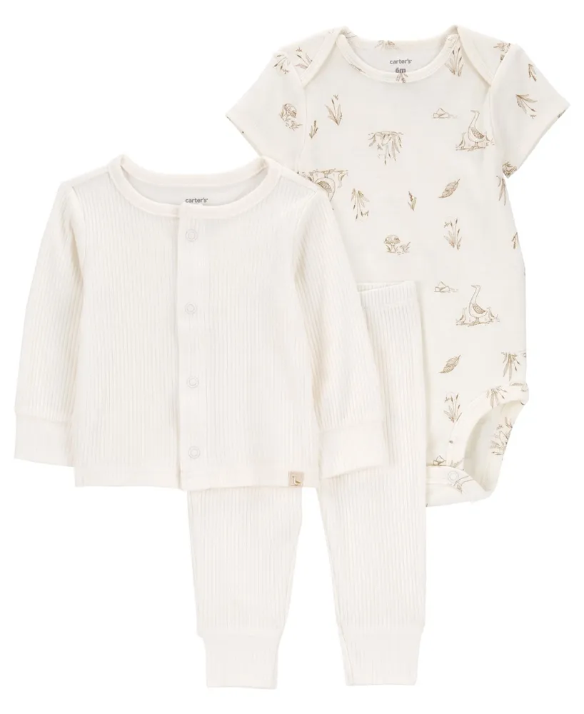 Carter's Baby Boys or Girls Little Cardigan, Bodysuit and Pants
