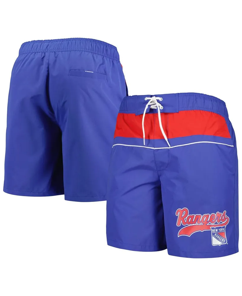 Men's Starter Blue New York Rangers Freestyle Volley Swim Shorts