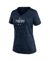 Women's Nike Navy Detroit Tigers Authentic Collection Velocity Practice Performance V-Neck T-shirt