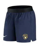 Women's Nike Navy Milwaukee Brewers Authentic Collection Team Performance Shorts