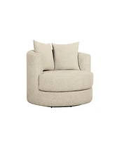 Elizabeth 38" Stain-Resistant Fabric Swivel Chair