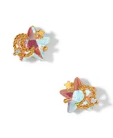 Girls Crew Faux Cubic Zirconia Celestial Glow Star Stud Earrings