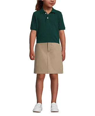 Lands' End Girls Short Sleeve Mesh Polo Shirt