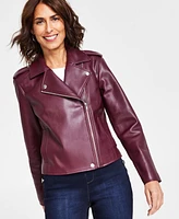 I.n.c. International Concepts Women's Faux-Leather Jacket, Created for Macy's