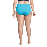 Lands' End Plus High Leg Waisted Bikini Swim Bottoms