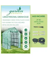 Garden Elements Personal Plastic Indoor Outdoor Standing Greenhouse For Seed Starting and Propagation, Frost Protection Green, Large, 77 Inches x 56 I