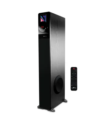beFree Sound Bluetooth Powered Tower Speaker in Black