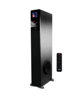 beFree Sound Bluetooth Powered Tower Speaker in Black