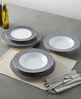 Noritake Infinity Graphite 12 Piece Set, Service for 4