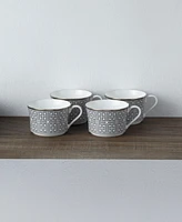 Noritake Infinity Graphite 4 Piece Cup Set, Service for 4