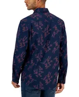 Alfani Men's Dotted Floral-Print Shirt, Created for Macy's