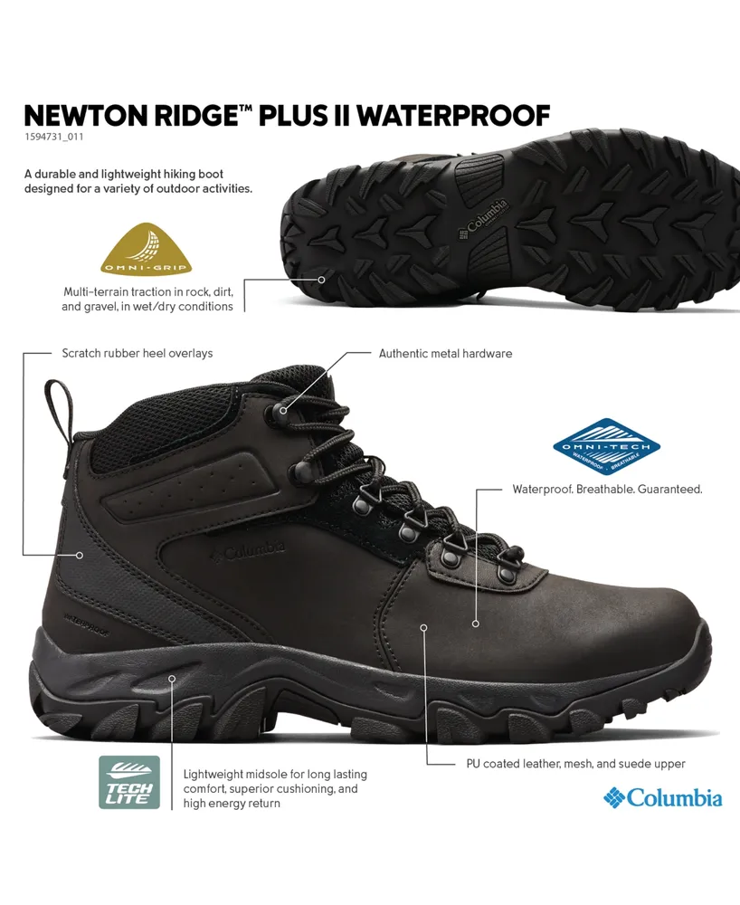 Columbia Men's Newton Ridge Plus Ii Waterproof Hiking Boots