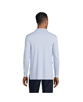 Lands' End Men's School Uniform Long Sleeve Interlock Polo Shirt